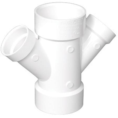 Charlotte Pipe And Foundry Charlotte Pipe Schedule 40 3 in. Hub X 3 in. D Hub PVC Double Wye 1 pk PVC006111000